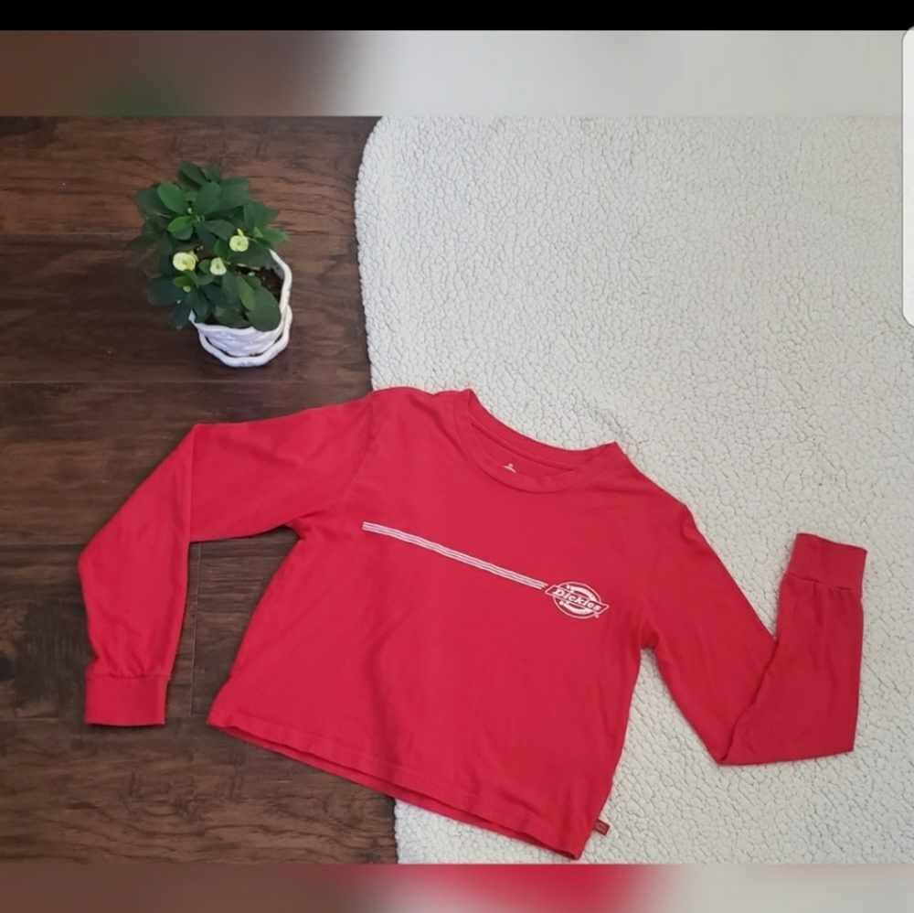 Dickies red cropped top